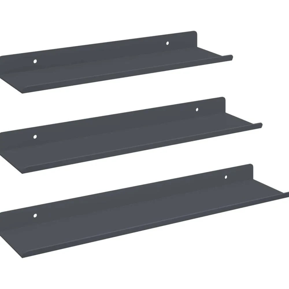 vidaXL Étagère flottante 3 pcs 40 x 9 x 2,5 cm Acier