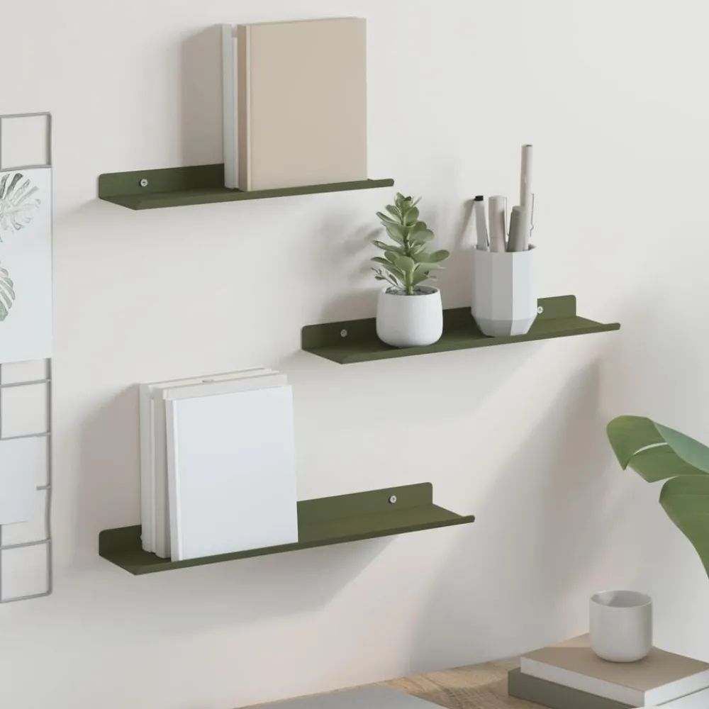 vidaXL Étagère flottante 3 pcs 40 x 9 x 2,5 cm Acier