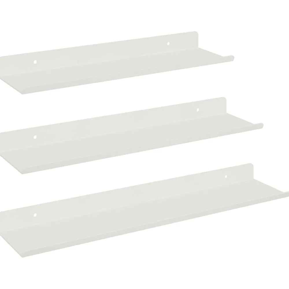 vidaXL Étagère flottante 3 pcs 40 x 9 x 2,5 cm Acier