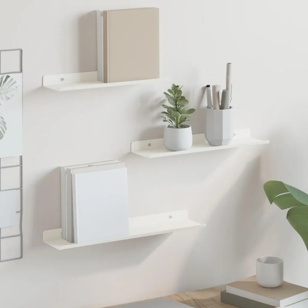 vidaXL Étagère flottante 3 pcs 40 x 9 x 2,5 cm Acier