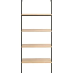 vidaXL Étagère inclinée à 4 niveaux et noir 64x35x152,5cm