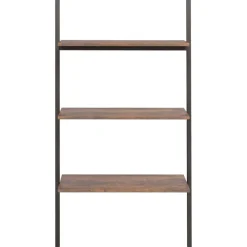 Étagères-vidaXL Étagère inclinée à 3 niveaux et noir 64x34x116 cm Marron foncé
