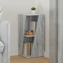 Étagères-vidaXL Étagère latérale Gris Sonoma 33 x 32 x 70,5 cm Sonoma gris