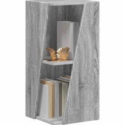 Étagères-vidaXL Étagère latérale Gris Sonoma 33 x 32 x 70,5 cm Sonoma gris