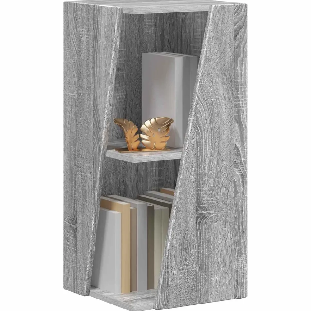 Étagères-vidaXL Étagère latérale Gris Sonoma 33 x 32 x 70,5 cm Sonoma gris