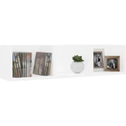 vidaXL Étagère murale à CD 75x18x18 cm Bois d'ingénierie
