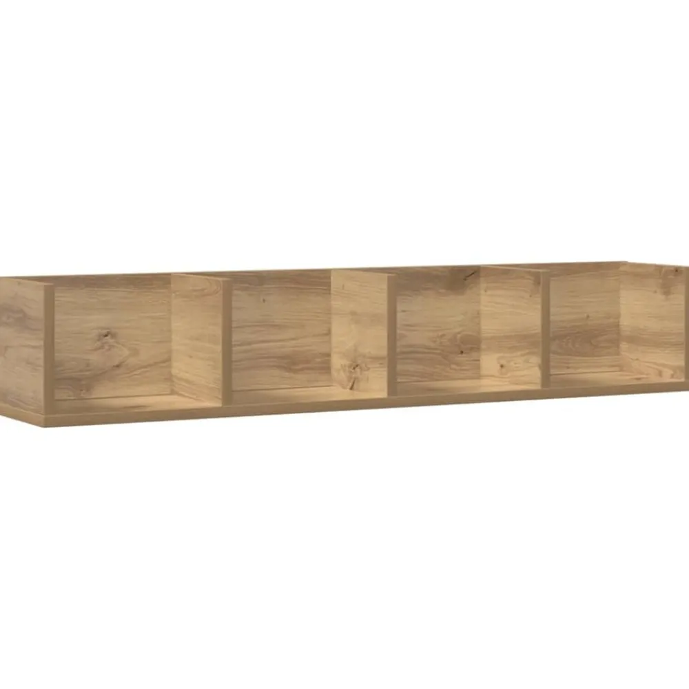 vidaXL Étagère murale à CD chêne artisanal 100x18x18cm bois ingénierie