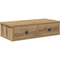 vidaXL Étagère murale avec tiroirs chêne artisanal bois d'ingénierie