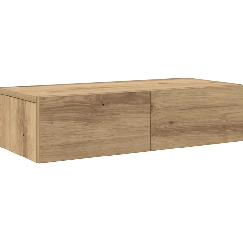 vidaXL Étagère murale avec tiroirs chêne artisanal bois d'ingénierie