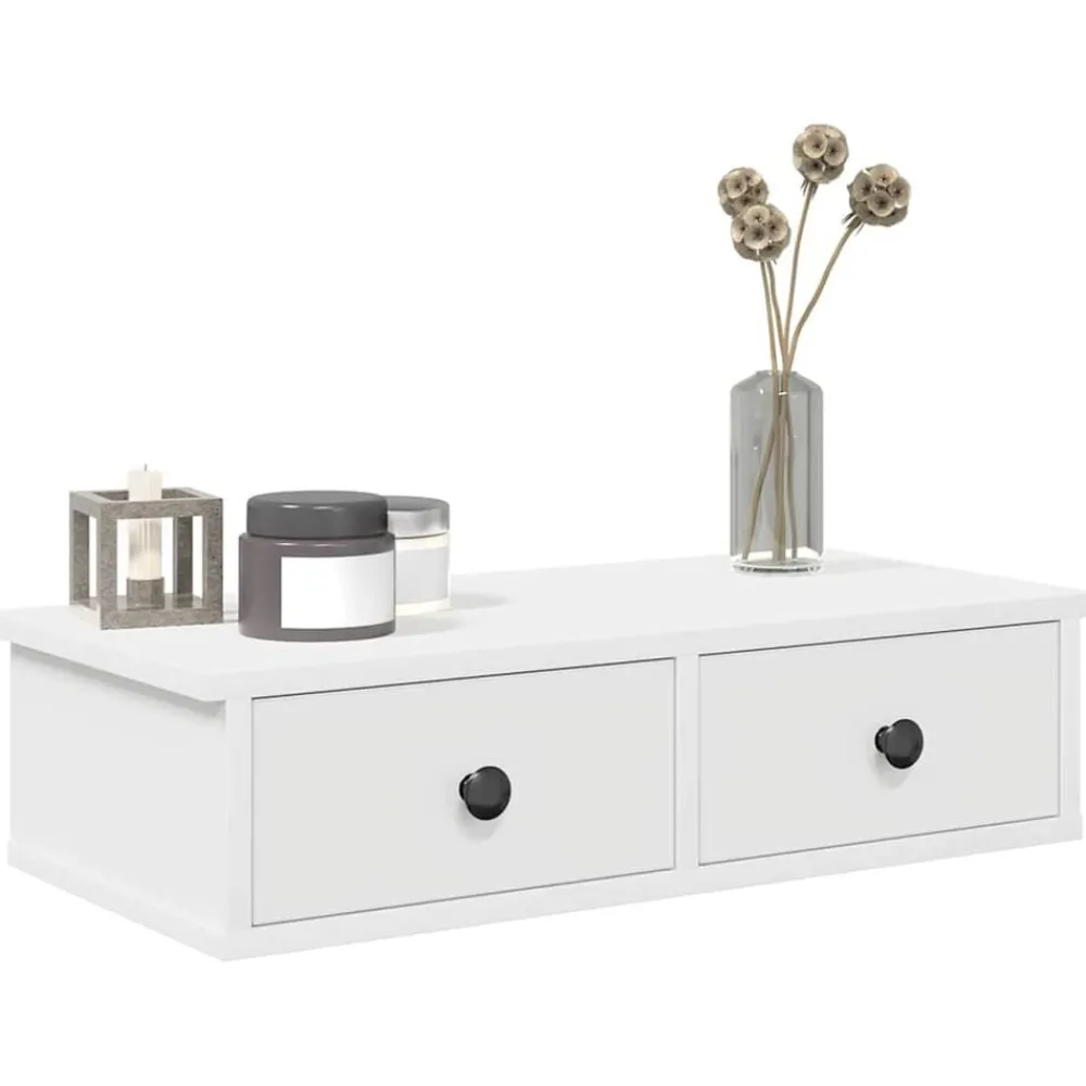 vidaXL Étagère murale avec tiroirs 60x28x15 cm bois d'ingénierie