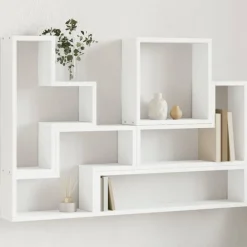 Étagères-vidaXL Étagère murale 96x12x64 cm bois d’ingénierie Blanc