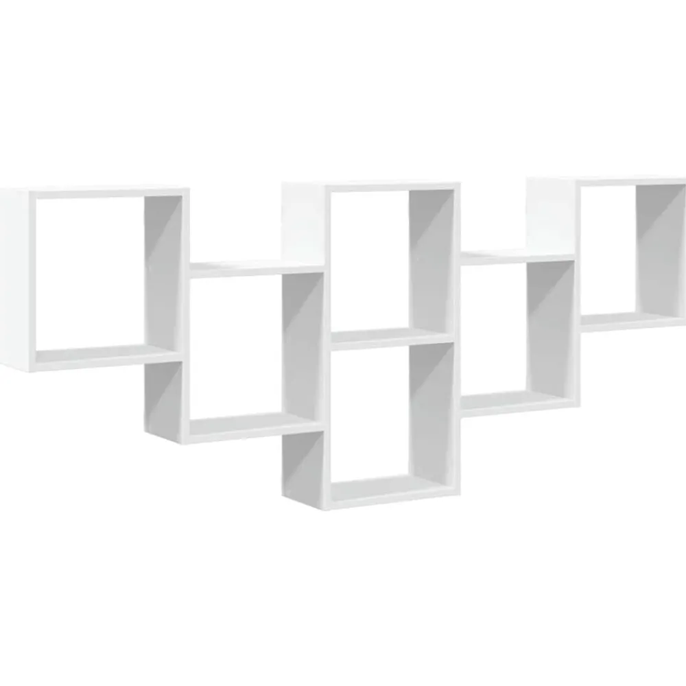 Étagères-vidaXL Étagère murale 159x18x66 cm bois d'ingénierie Blanc