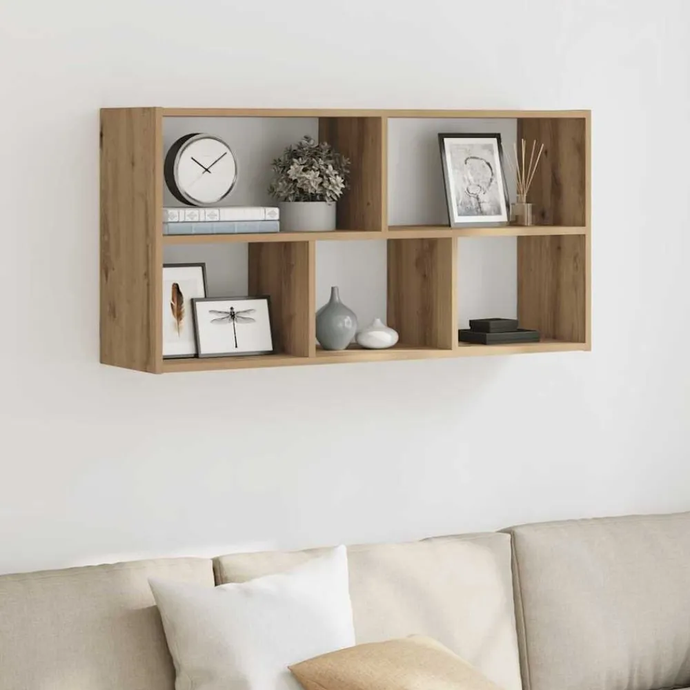 vidaXL Étagère murale chêne artisanal 100x25x50 cm bois d'ingénierie