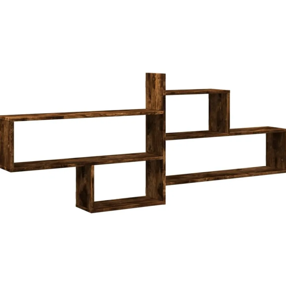 vidaXL Étagère murale chêne fumé 167,5x18x68 cm bois d'ingénierie