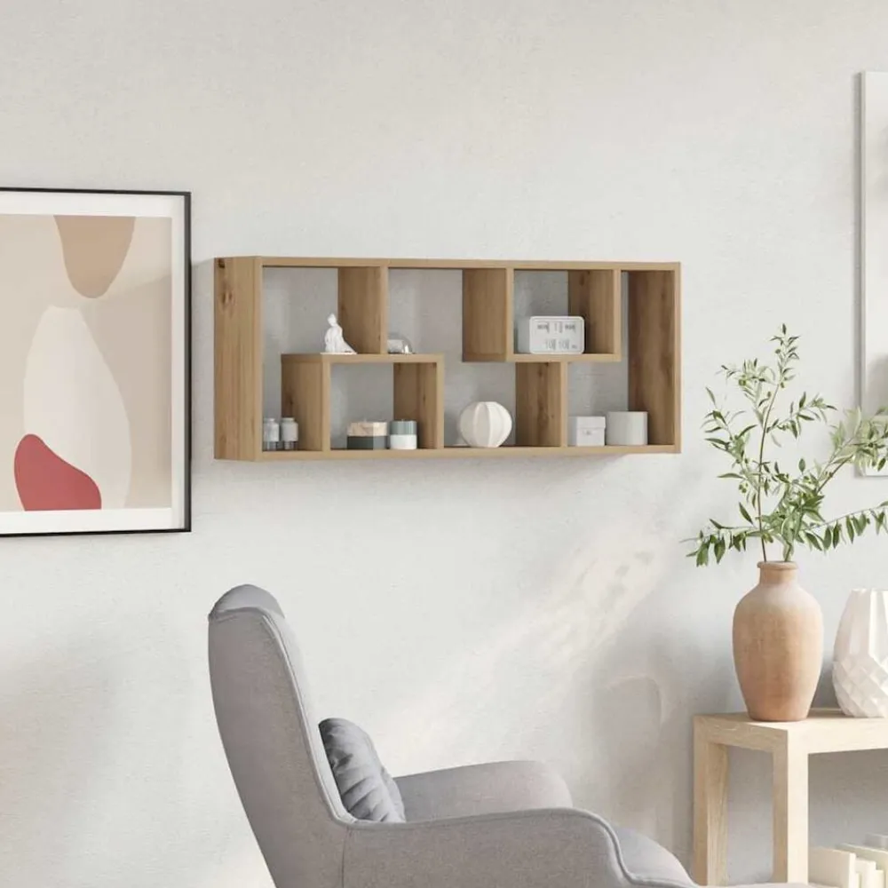 Étagères-vidaXL Étagère murale Chêne artisanal 36 x 16 x 90 cm Bois d'ingénierie ch&ecirc;ne artisanal