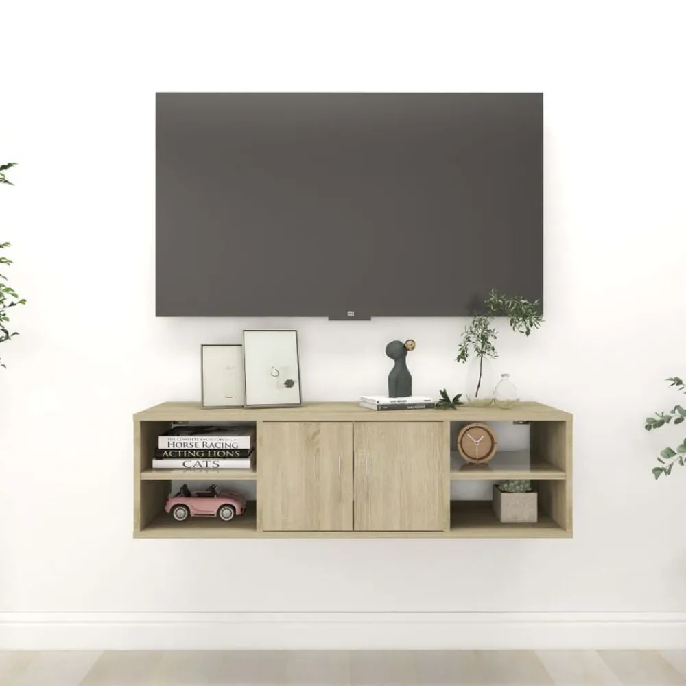 Étagères-vidaXL Étagère murale Chêne sonoma 102x30x29 cm Bois d’ingénierie Ch&ecirc;ne sonoma