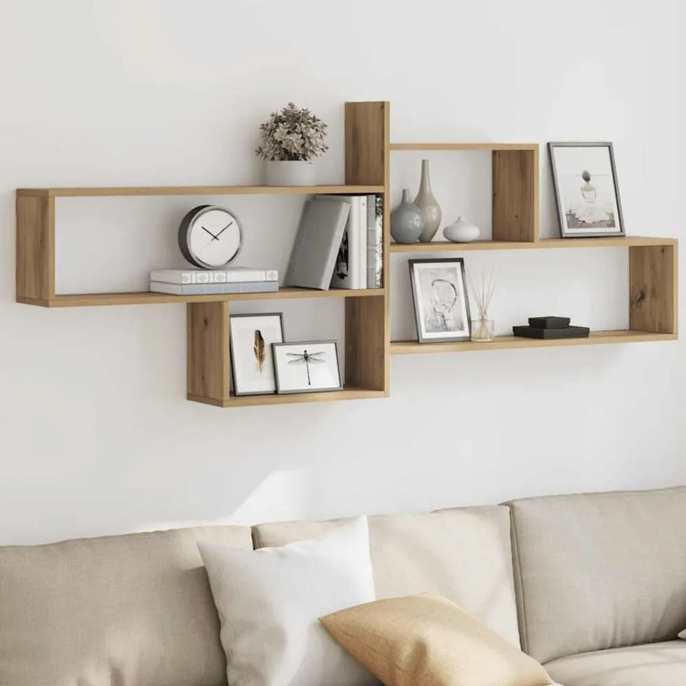 Étagères-vidaXL Étagère murale chêne artisanal 167,5x18x68 cm bois ingénierie Chêne