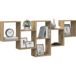 Étagères-vidaXL Étagère murale chêne artisanal 159x18x66 cm bois d'ingénierie Chêne