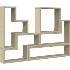 Étagères-vidaXL Étagère murale chêne sonoma 96x12x64 cm bois d’ingénierie Ch&ecirc;ne sonoma