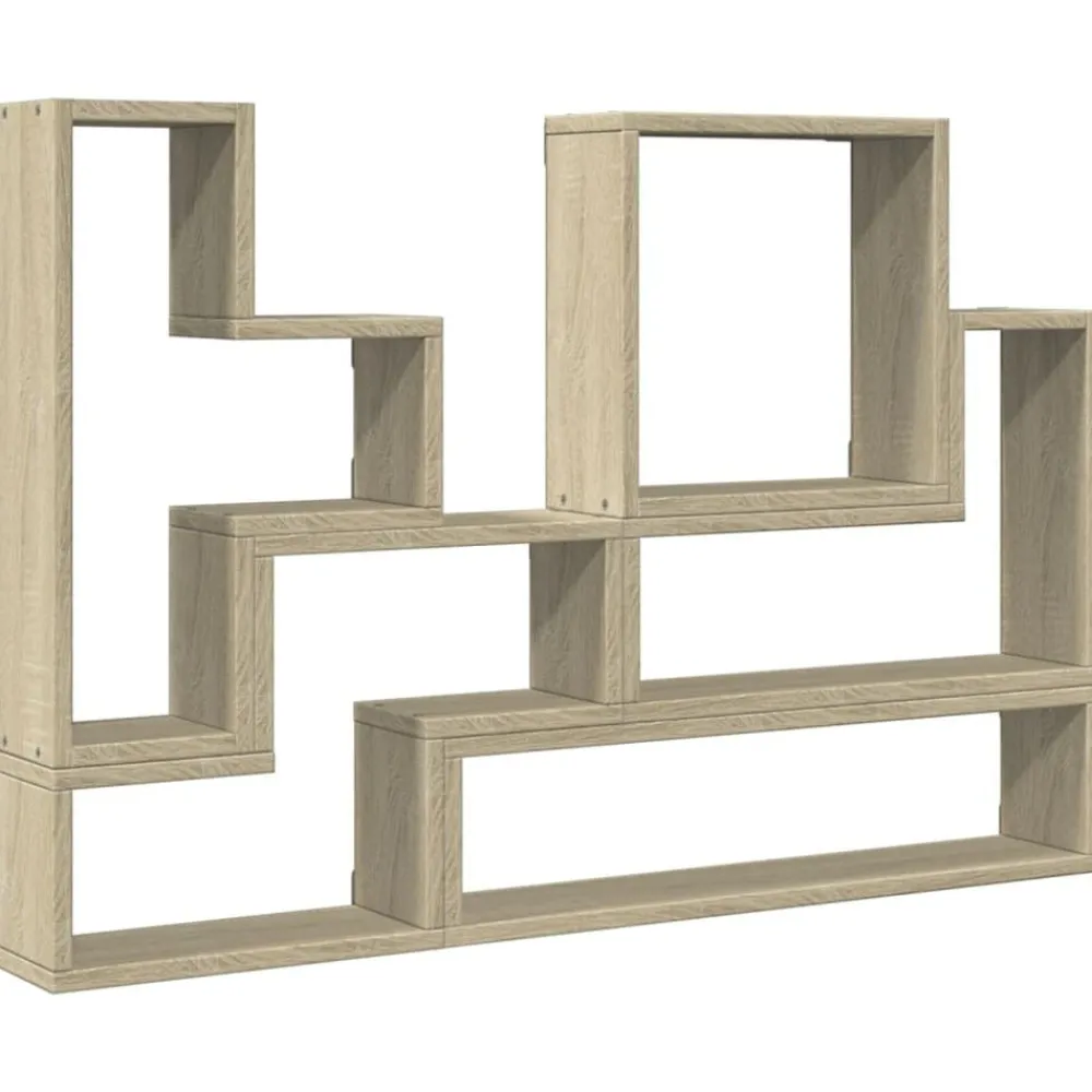Étagères-vidaXL Étagère murale chêne sonoma 96x12x64 cm bois d’ingénierie Chêne sonoma