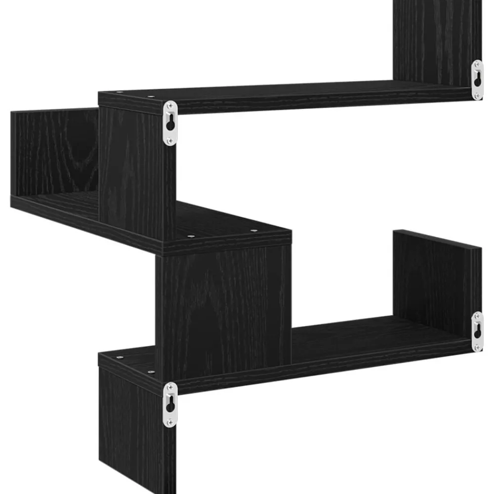 Étagères-vidaXL Étagère Murale Chêne noir 40 x 40 x 49,5 cm Bois d'ingénierie Ch&ecirc;ne noir