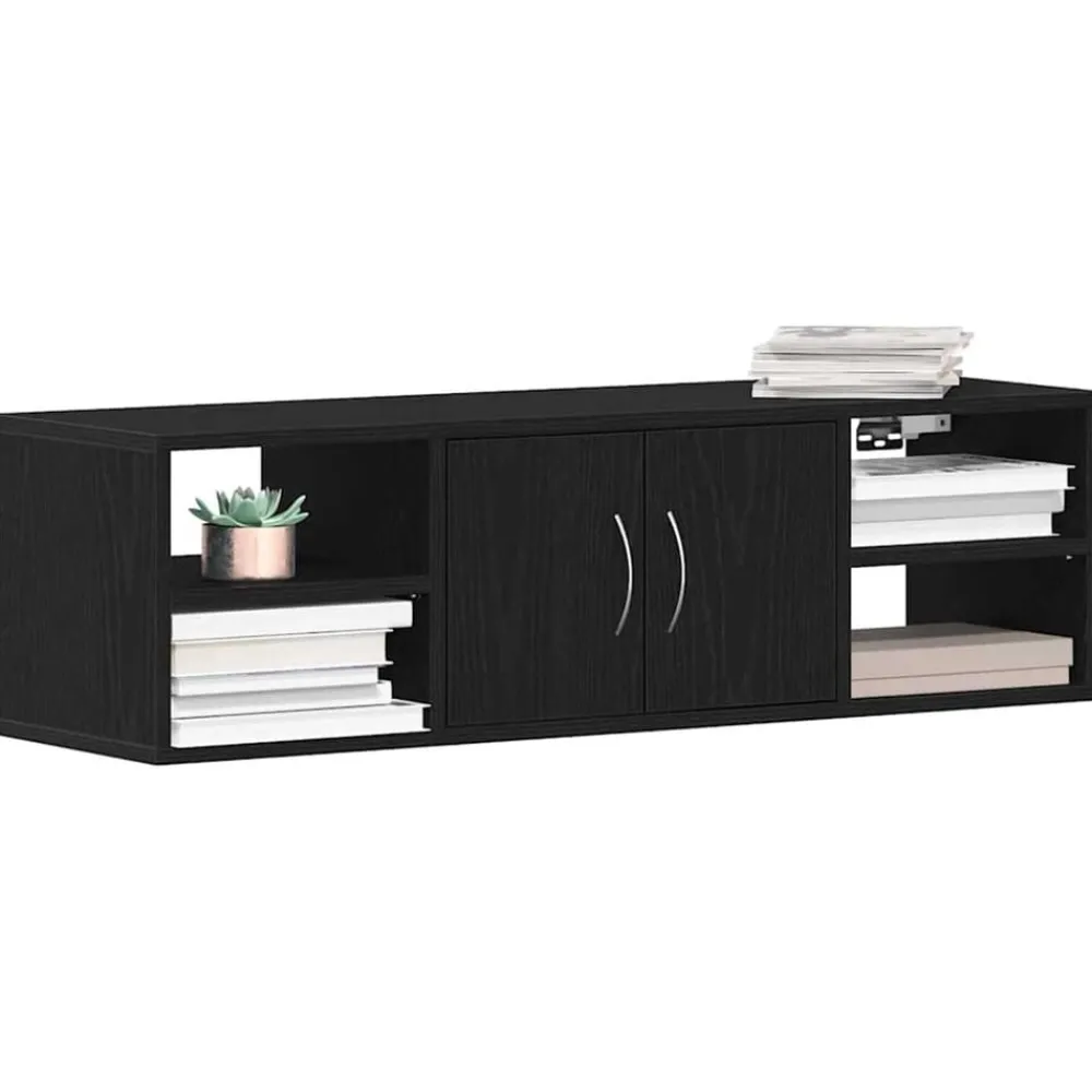 Étagères-vidaXL Étagère Murale Chêne noir 102 x 30 x 29 cm Bois d'ingénierie Chêne noir