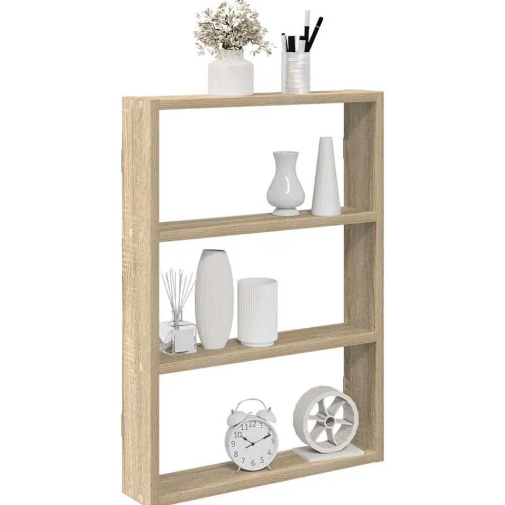 Étagères-vidaXL Étagère murale chêne sonoma 43x9x60 cm bois d'ingénierie Chêne sonoma