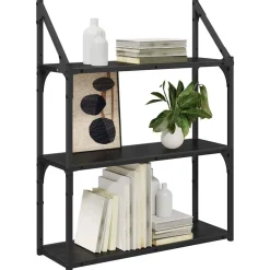 vidaXL Étagère Murale Chêne noir 60 x 21 x 78,5 cm Bois d'ingénierie