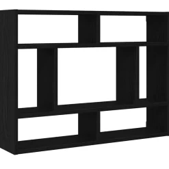 Étagères-vidaXL Étagère murale Chêne noir 75x16x55 cm Bois d'ingénierie Chêne noir