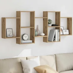 vidaXL Étagère murale chêne artisanal 159x18x65 cm bois d'ingénierie