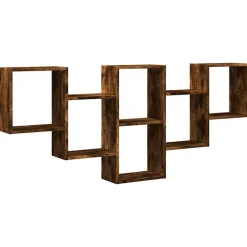 Étagères-vidaXL Étagère murale chêne fumé 159x18x66 cm bois d'ingénierie Chêne fumé