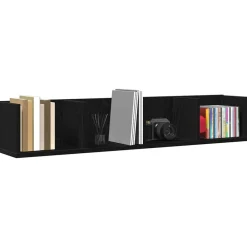Étagères-vidaXL Étagère Murale Chêne noir 100 x 18 x 18 cm Bois d'ingénierie Chêne noir