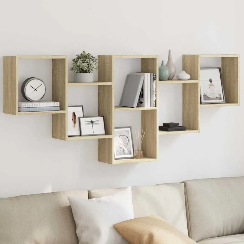 vidaXL Étagère murale chêne sonoma 159x18x66 cm bois d'ingénierie