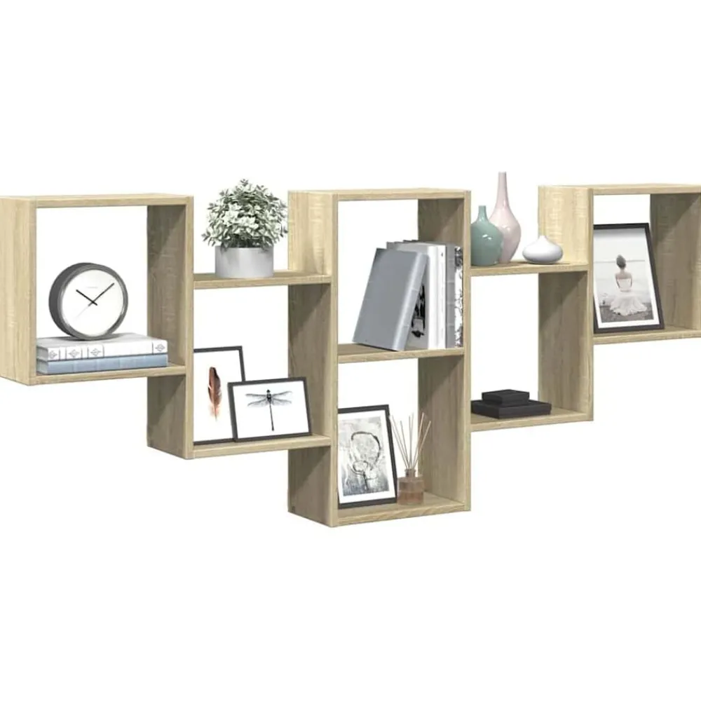 vidaXL Étagère murale chêne sonoma 159x18x66 cm bois d'ingénierie