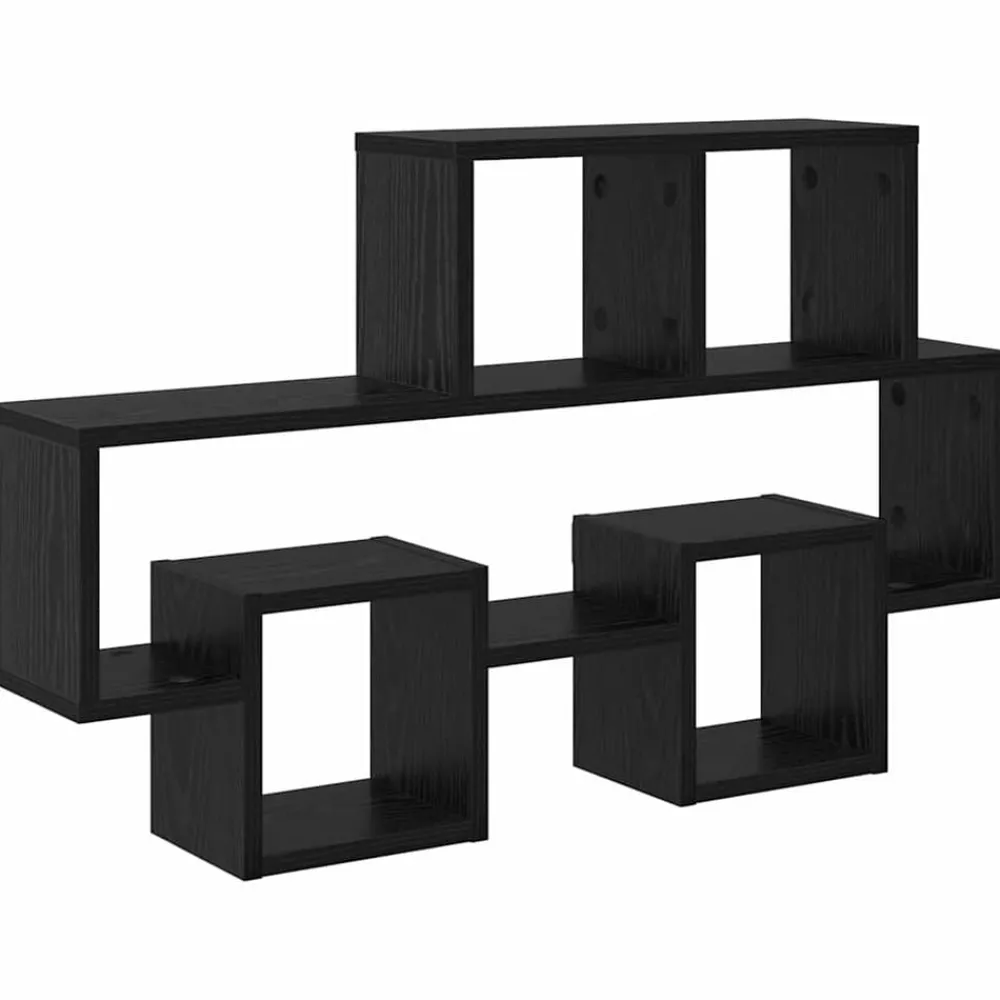 Étagères-vidaXL Étagère Murale Chêne noir 82 x 15 x 51 cm Bois d'ingénierie Ch&ecirc;ne noir