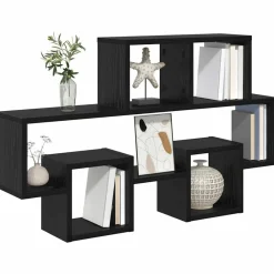 Étagères-vidaXL Étagère Murale Chêne noir 82 x 15 x 51 cm Bois d'ingénierie Ch&ecirc;ne noir