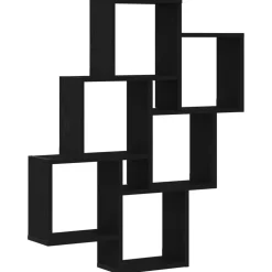 Étagères-vidaXL Étagère Murale Chêne noir 78 x 15 x 93 cm Bois d'ingénierie Chêne noir
