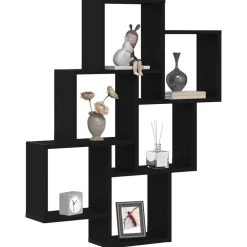 Étagères-vidaXL Étagère Murale Chêne noir 78 x 15 x 93 cm Bois d'ingénierie Chêne noir