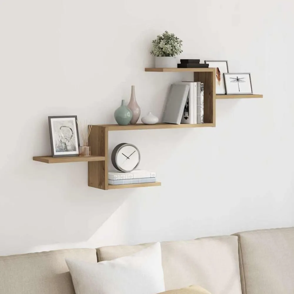 vidaXL Étagère murale chêne artisanal 104x15x49 cm bois d'ingénierie