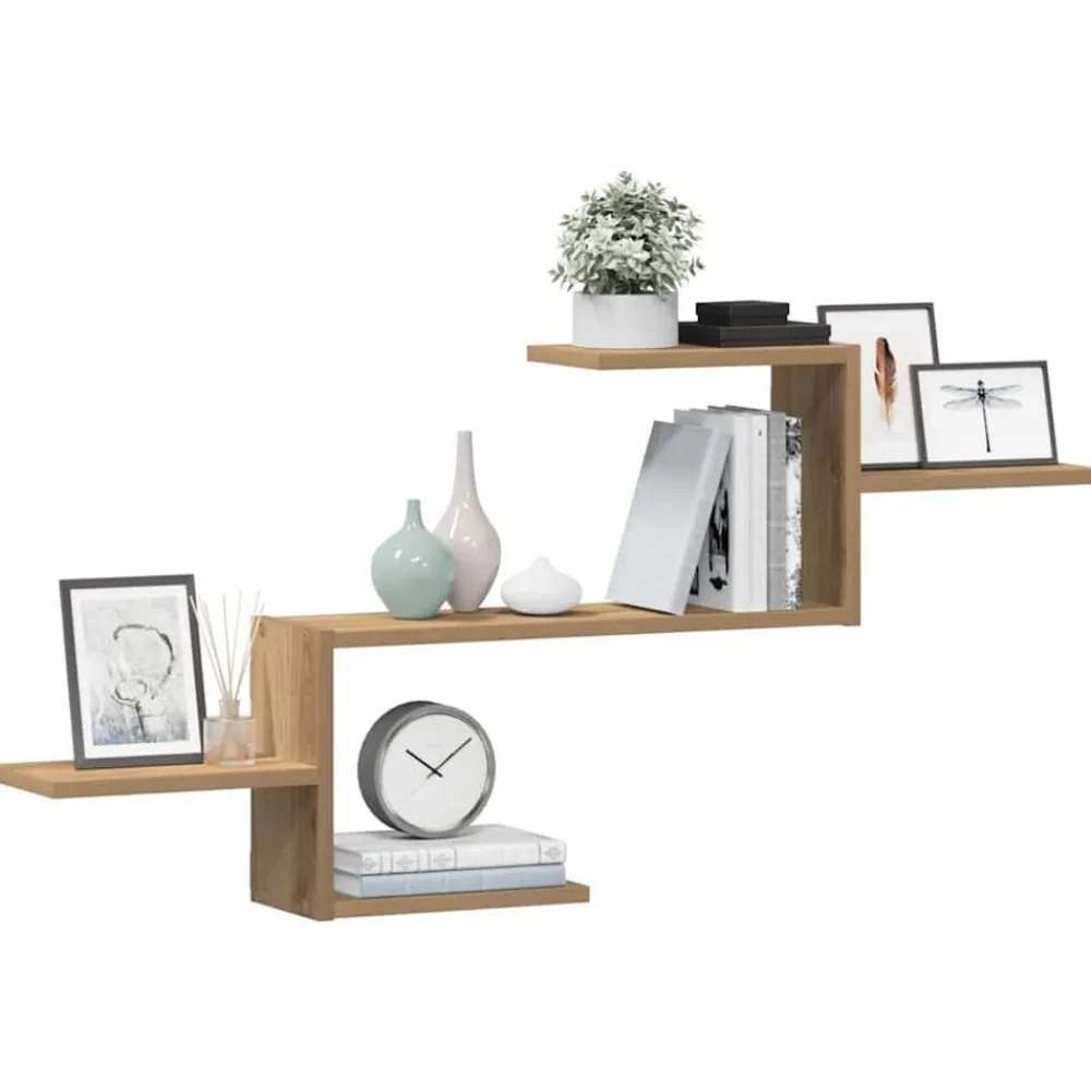vidaXL Étagère murale chêne artisanal 104x15x49 cm bois d'ingénierie
