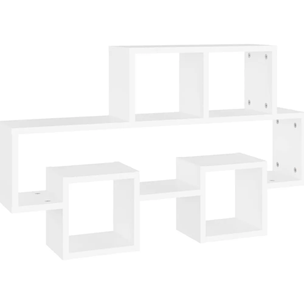 Étagères-vidaXL Étagère murale forme d'auto 82x15x51 cm Bois d’ingénierie Blanc