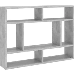 Étagères-vidaXL Étagère murale 75x16x55 cm Bois d'ingénierie Gris béton