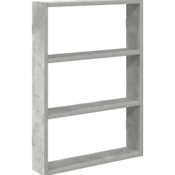 Étagères-vidaXL Étagère murale 43x9x60 cm bois d'ingénierie Gris béton