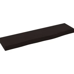 Étagères-vidaXL Étagère murale 40x10x2 cm bois chêne massif traité Marron foncé