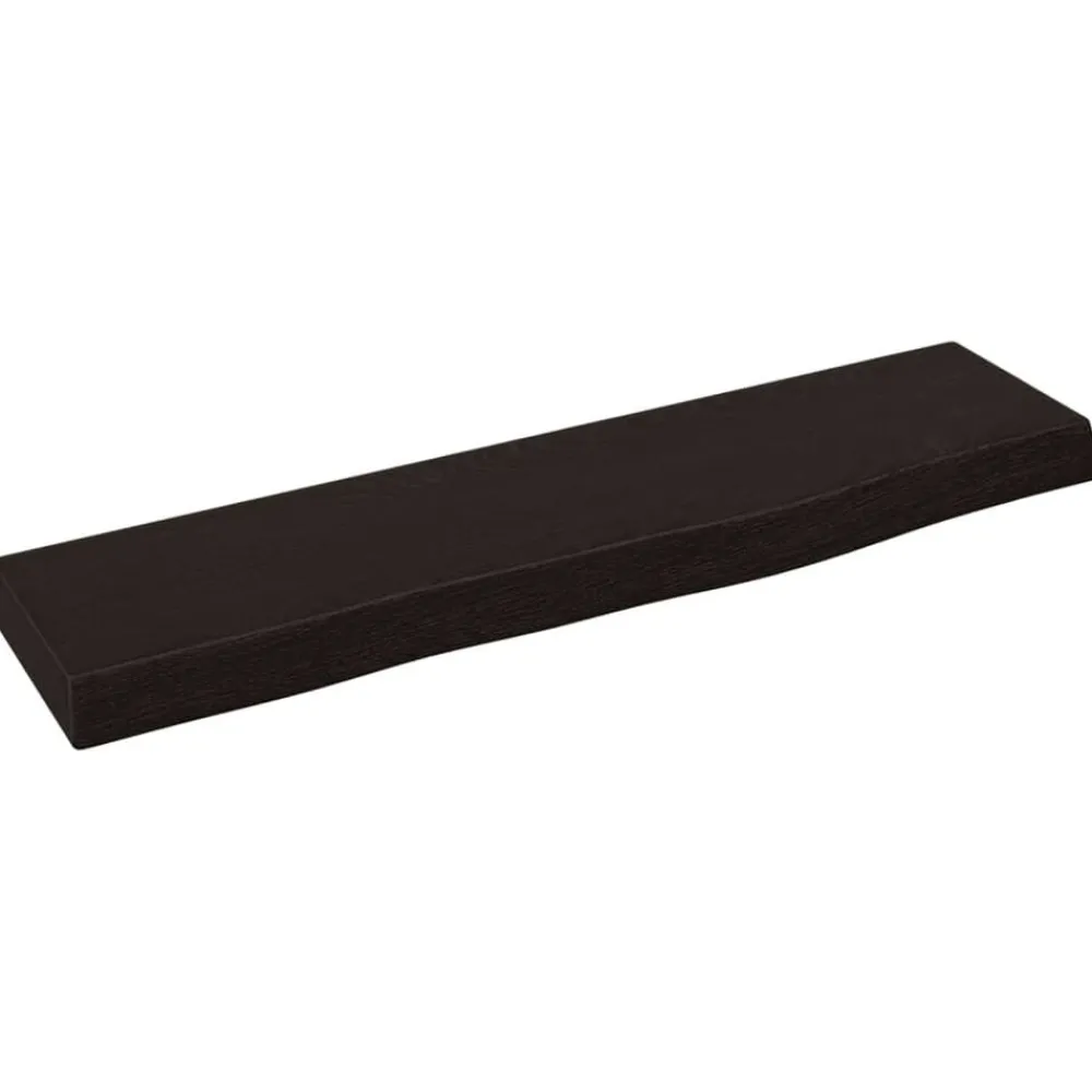 Étagères-vidaXL Étagère murale 40x10x2 cm bois chêne massif traité Marron foncé