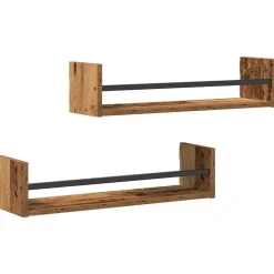 vidaXL Étagère Murale Montage mural 2 pcs 60 x 16 x 14 cm