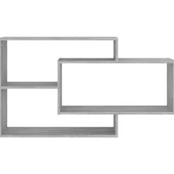 Étagères-vidaXL Étagère murale 104x20x58,5 cm Bois d'ingénierie Sonoma gris