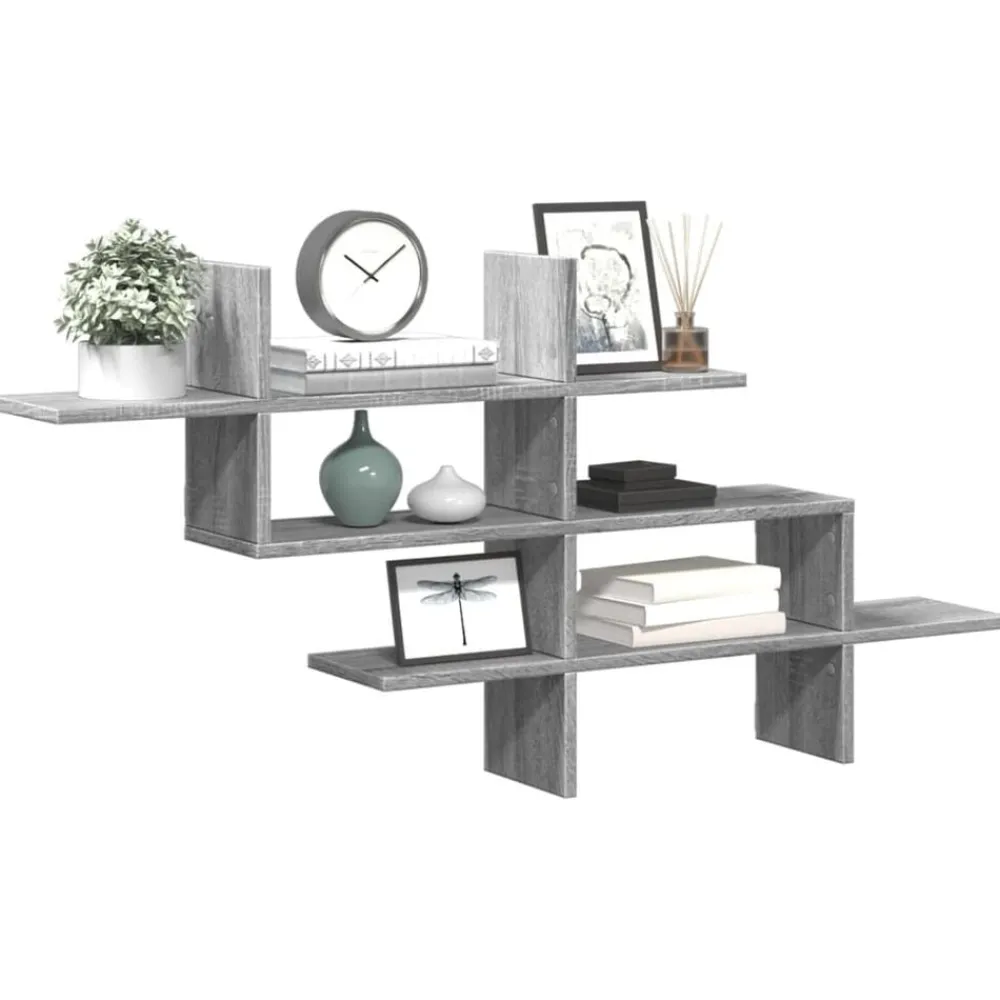 vidaXL Étagère murale 124,5x18x60,5 cm bois d'ingénierie