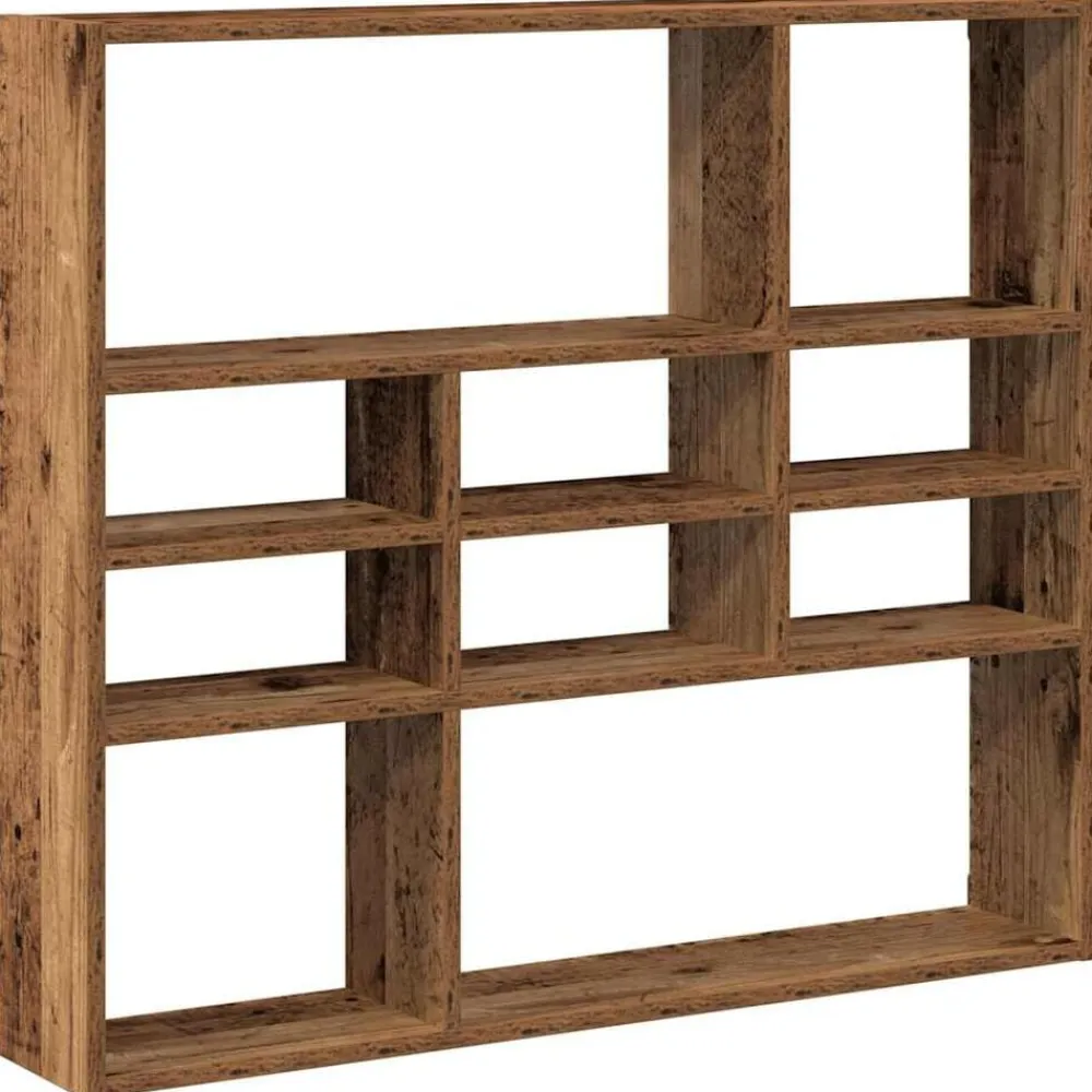Étagères-vidaXL Étagère murale 90x16x78 cm bois d'ingénierie Vieux bois
