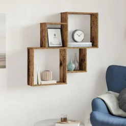 vidaXL Étagère murale 80x15x78,5 cm bois d'ingénierie